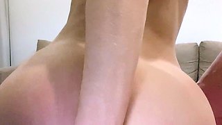 Blonde tight pussy babe has solo toy fun