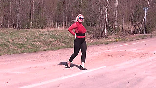 Black Transparent Leggings - Teasing on Road