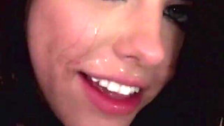 Stunning brunette babe gets anally fucked by a monster prick