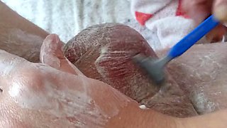 Nursing Shave From the Asshole and Scrotum