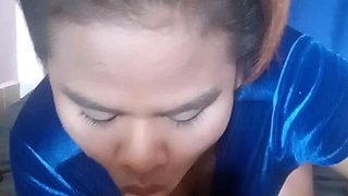 Asian Hot MILF Give Blowjob to Best Friend