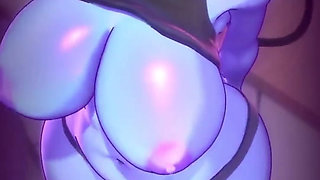 Big Huge Blueberry Succubus Waifu Shakes Her Fat Ass Fucking Tits for You to Jerk off Too