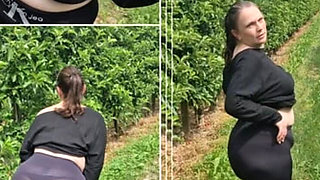 German MILF Saskialove87 Pissing & Masturbating Outdoor in Jungle - HD Amateur Homemade