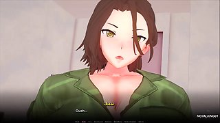 Busty bbw with a big booty in 3D hentai action