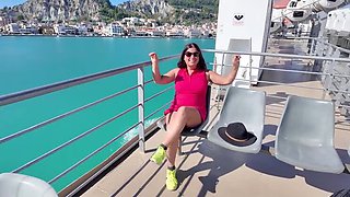 Amateur MILF Expressiagirl's Greek Island Anal & Blowjob Outdoor Beach Sex with Big Natural Tits