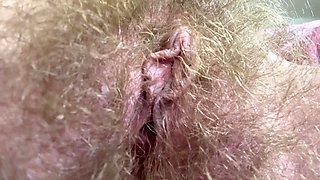 Hairy Pussy and Cigar Closeup