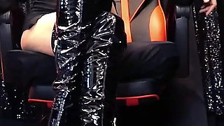 My Shiny Black Pvc Over-the-knee Boots Drive You Wild Ita