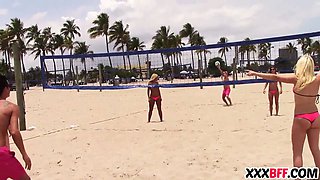 Stunning besties get screwed