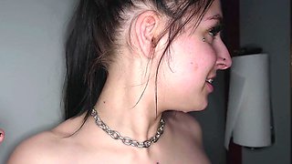 Brunette babe loves taking multiple loads of cum on this