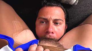 Kenzie Taylor, the dominant milf, enjoys her submissive boyfriend’s cock sucking