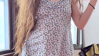 Small titted babe toys her pussy on webcam