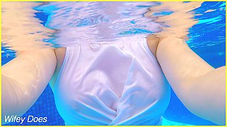 Wifey Is Swimming Braless in a White Shirt