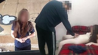 Dirty Old Man Fucks Petite College Girl Under Bridge