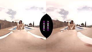 The Neighbor In The Pool - Shaved Hardcore Footjob
