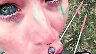 Outdoor Mountainside Passionate Fuck and Facial Cumshot