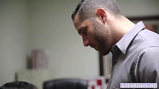 Young asian real estate agent is insane at job casting