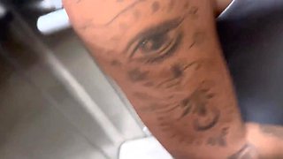 This curvy latina girl is so horny she is ready to fuck a stranger in the elevator