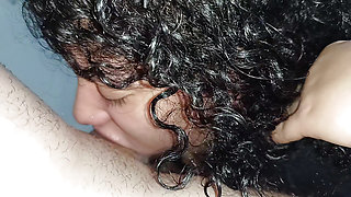CREAMPIE IN HER THROAT, delicious fucks so well that it makes the cuckold cum moaning madly