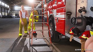 Angela White - Firefighter Angela's White Hot Squirting Fuckfest in HD - Angela white