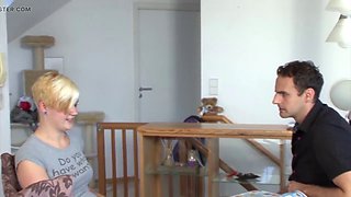 Real German amateur Pornfighter Long John with perky small breasts ready to show off