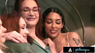 GIRLSWAY - Spooked Scarlet Skies  Pals Vanessa Sky, Coco Lovelock Hang With Stepmom Siri Dahl