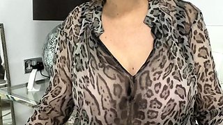 Big Boobed Blonde Masturbates With A Dildo In The Bathroom