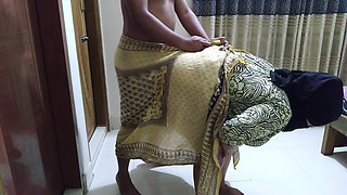 Egyptian Big Ass & Huge Boobs Hot BBW Aunty Sweeps the Room When Neighbor Guy Anal Fuck & Gives Cum in Her Ass - Muslim