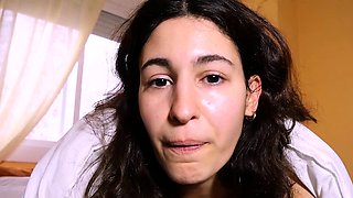 Small titted brunette amateur anal nailed at home