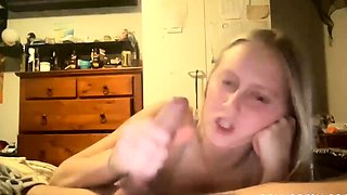 Hot teen get load of cum on face and tits after hard fucking