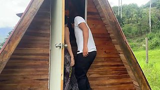 Amateur Latina Teen with Big Ass Fucked Doggy Style at Mountain Campsite - Hot Homemade Sex