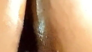 Ebony Housewife Taking a Long Cock Over the Weekend