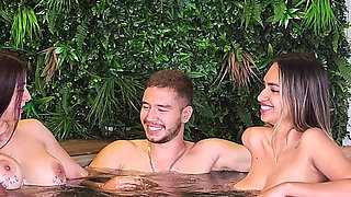 Hot Tub Sex, Swinger, Latinas, Cuckolds and Big Tits - Silvana Lee with Brian Evansx & Caro Moncada