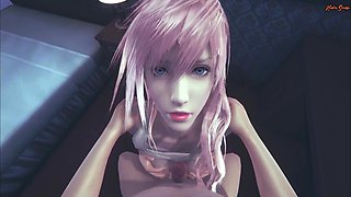 Final Fantasy, 3d Hentai And Hentai 3d In Pov Fucking Lightning And Cumming Inside Her