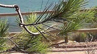 Dick Flash - I Pull Out My Cock in Front of a French Girl... Beach Path and She Helps Me Cum in Mounth Caught!!!
