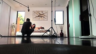 Lovely Amateur teen brunette masturbating outdoor