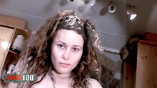 Tinna: Amateur Teen Slut Strips in the Kitchen