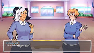 Lingerie-clad hentai anime fun at the academy