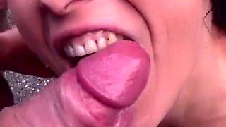 Stranger milf walks pass two guys with huge dick and fucks both cocks