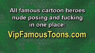 Famous cartoon heroes Simpsons with Teen Titans and WinX