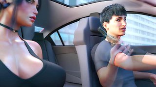 Futanari sex, cum on tits, 3d animated hentai
