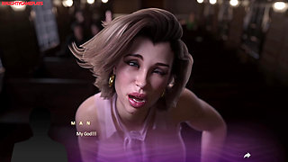 MILF with Big Natural Tits Fingering her Wet and Sweet Pussy In Public, MILF Big Ass - Apocalust Chapter 09 02