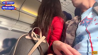 Risky Public Jerking Off On A Plane Full Of People - Public Dick Flashing - Katty West