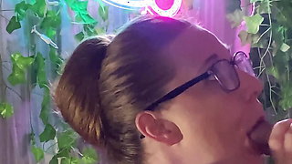 Dripdrop Behind the Scenes! Kay Lee Sucking Dick with Her Glasses on Pt 1