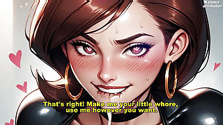 Elastic Woman Guiding Her Handjob And Asking For Cock In Her Pussy - HentaiJOI HandJob