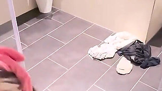 Caught jerking off in the shower and helped out