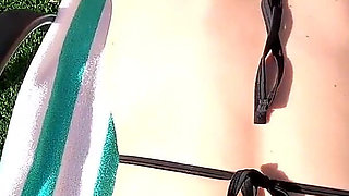 Oiled up Poolside Featuring Sinn Sage