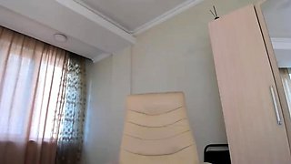 Blonde tight pussy babe solo toy fun in glamour masturbation