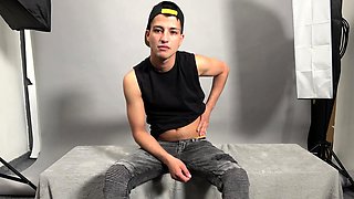 Gypsy Teen Boy Javi Xisco jerks off his big cock
