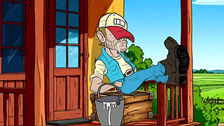 Redneck's Wife. Cartoon. Animation
