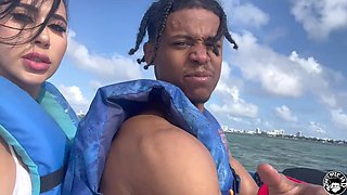 lil d klaps Valerie kay on a jetski